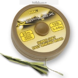  Шок лидер плетеный  Fox  Reflex   CAC198-200  green