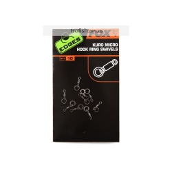 Fox  Edges Kuro Micro Hook Ring Swivels x 10 Вертлюг микро с колечком	CAC586	