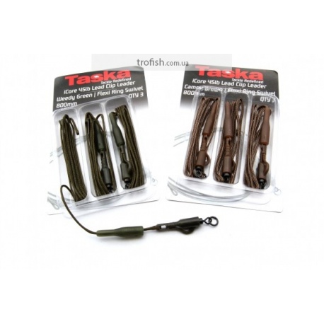 Taska  iCore 45lb Lead Clip Leader Flexi Ring Swivel TAS1428 - 1429