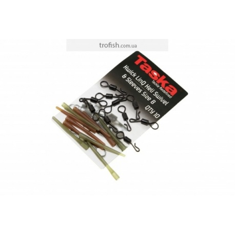 Taska Kwick LinQ Heli Swivels and Sleeves TAS1037  10 шт.