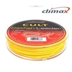 Climax Поводковый материал  CULT Catfish Leader  yellow  Cомовый 20 m