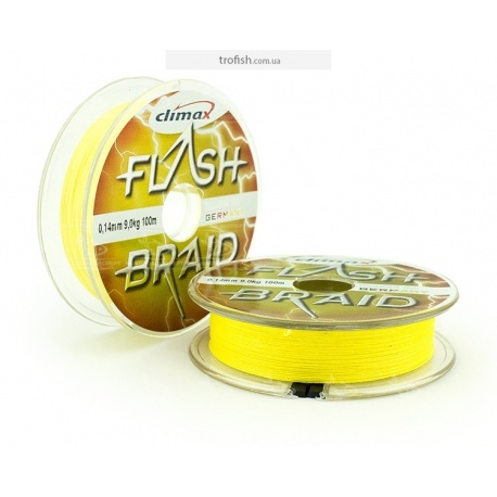 Climax Шнур  Flash Braid Yellow  (в индивидуальной упаковке)