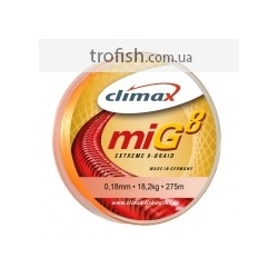 Climax Шнур  Mig Extreme 8 Braid Fluo-Yellow  135 m  NEW 2017