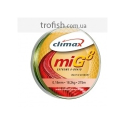 Climax Шнур  Mig Extreme 8 Braid Olive-Moss Green  135 m  NEW 2017