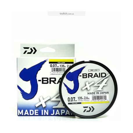Daiwa Шнур  J-Braid X4E Yellow