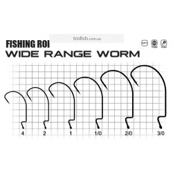 Крючки Fishing ROI Wide range worm