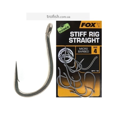 Fox Edges Armapoint Stiff Rig straight Крючки тефлоновые 	CHK160-CHK164