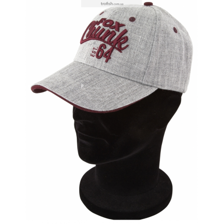 Fox Chunk Grey/Burgundy Twill Baseball Cap Кепка CPR602