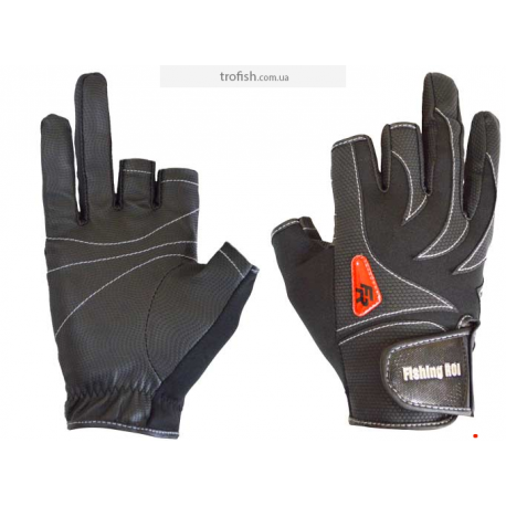  Fishing ROI  Перчатка спиннингиста  WK-05 black  (c 2 пальц.)