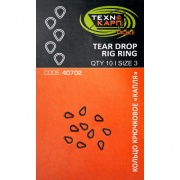 Кольцо крючковое «капля»  "Tear Drop Rig Ring"