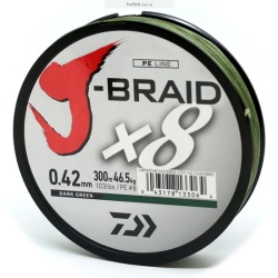 Daiwa Шнур  J-Braid X4E 300 m dark green