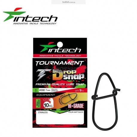 Застежка Intech Tournament Drop Snap Matt black (9 шт)