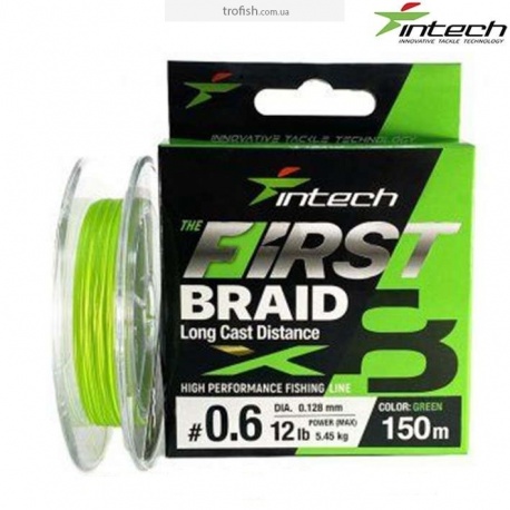 Шнур плетеный Intech First Braid X4 Orange 150m