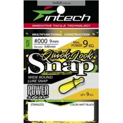 Застежка Intech Quick lock Snap Matt black (9 шт)