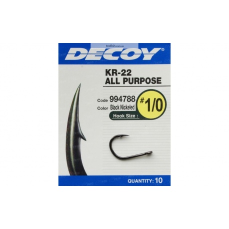 Крючок Decoy KR-22 Black Nickeled