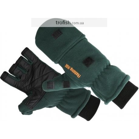 Перчатки флисовые Fishing ROI Fleece glover Dark Green 