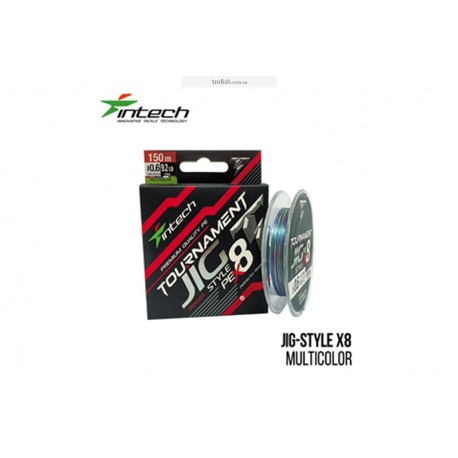 Шнур плетеный Intech Tournament Jig Style PE X8 Multicolor 150m