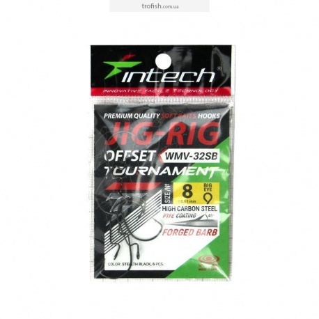 Крючок офсетный Intech Tournament JIG-RIG Offset WMV-32SB