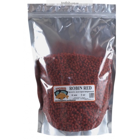 Пеллетс "Robin Red"долгорастворимый 6 мм 1 кг