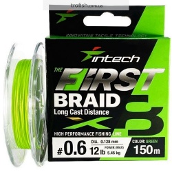 Шнур плетеный Intech First Braid X8 Green 150m