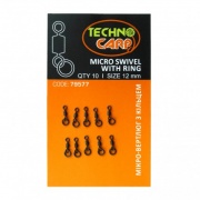 Technocarp Микро-вертлюг с кольцом "Micro Ring swivel with ring" уп/10шт